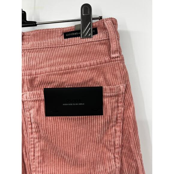 Citizens of Humanity Olivia High Rise Slim Ankle Skinny Jeans Pink Mist 25 New - Picture 11 of 16
